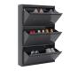 Modern Metal Storage Cabinet Furniture Black Home Steel Shoe Rack Cabinet
