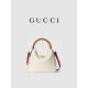 White Leather Branded Shoulder Bag Gucci Princess Diana Handbag