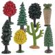 8 PCS Mini Plant Figures Playsets Maple Elm Juniper Palm Pine Cactus Redwood Tree Model Toy Collection Party Favors Toys