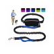 Dual Handle Adjustable Nylon Dog Leash Waist Belt Hands Free 4 Feet For Better Control