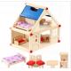 Simulation scenarios disassembly assembly houses villas child's play toy wooden puzzle