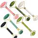 Integrated Zin Alloy Frame Anti Aging Custom Logo Facial Massage Therapy Jade Roller
