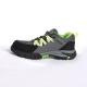 Punture Resistant Low Cut Steel Toe Work Shoes Microfiber Leather Fashion Green Rubber Outsole Breathable