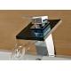 Brass LED Color Change Sensor Bath Sink Mixer Glass Waterfall Spout ROVATE