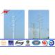 800Dan Octagonal Electrical Power Poles , Hot Dip Galvanized Power Distribution Poles