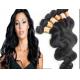 Color 1B Body Wave Peruvian Human Hair Extensions With Unprocessed