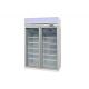 Digital Thermostat Upright Glass Door Freezer With Led Canopy Light
