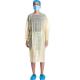 S&J Disposable Isolation Gown Polypropylene Gown with Knit Cuff Long Sleeve 10 Pack Yellow Isolation Grown