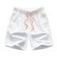 Summer Outdoor Surfer Board Shorts White Creative Recreation Shorts With Drawstring