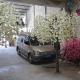 White Home Decor Artificial Cherry Blossom Tree / Tall Fake Plants