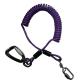 Spiral Style Tool Safety Lanyards Stop Drop Tooling Expandable Nylon Core Purple