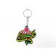 Personalized PVC Hollow Custom Made Keyrings , Double Size Rubber Custom Soft Keychains