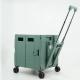 Portable Folding Supermarket Plastic Shopping Cart 3 Diameter Wheels