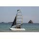 Aluminum Mast Inflatable Sailing Boat Transparent Large Catamaran Sailboats For 4 Persons