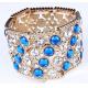 European and American fashion exaggerated color diamond wide bracelet