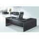 modern wood black office manager table furniture in warehouse