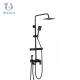 Luxury Black Stainless Steel Rainfall Shower Head Set Concealed Shower Bath Faucet