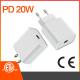 5V 3A Cell Phone Charger Adapter For Iphone Samsung Huawei 20W PD CE ETL Tested