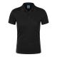 240gsm SGS Casual Plain Short Sleeve Shirt Black Golf Lapel Cotton Embroidered