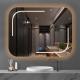 Custom Smart LED Bathroom Mirrors Square / Rectangular Aluminum Wall Mirror With Light