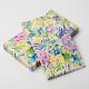 Compostable Colorful Flower Paper Napkin Food Grade Custom