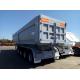 U Shape Tractor Trailer Truck / 4 Axle Dump Truck Tipper With 35m3 Cargo Box Capacity