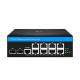 Auto Sensing RJ45 Industrial Managed Switch 6RJ45 2SFP customized for CCTV