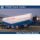 Stainless Steel / Aluminum 40cbm - 70cbm Tri axle cement tank trailer with 2 tool boxes