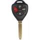 black toyota replacement remote keys shell size 92.59*38.97*15.32(mm)