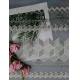 Geometric White Embroidered Tulle Fabric Luxury Bridal Lace Fabric