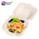 Food grade eco friendly disposable biodegradable 550ml cornstarch plastic hamburger boxes