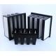 MERV16 V Bank Cell HEPA Media Filter With ABS Plastic Frame 14sqm Area