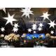 Star Shape Inflatable Lighting Decoration With Polysilk Material 1200W Halogen