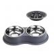 Stainless Steel Pet Slow Food Dog Bowl Detachable Water Bowl