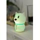 Battery Operated Childrens Animal Night Lights  Comfortable Touch Custom Design
