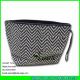 LUDA chevron straw handbags striped paper straw purse clutches