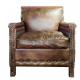 DF-1858 EUROPEAN STYLE lounge chair,single Brown leather sofa