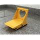 Striking Yellow Foldable Anti Theft Wheel Lock Love Shaped