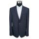 Black Blazer For Men Cotton Polyester Material Knitting Fabric Navy