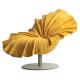 Nordic Light Luxury Velvet Flower Petal Chair Hotel Showroom Stainless Steel Base