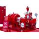 NFPA20 Standard Diesel Engine Driven Fire Pump 415 Feet With Air / Water Cooling System