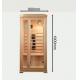 Wooden Cedar Home Sauna Room 900*900*1900mm With 8mm Tempered Glass