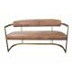 Luxurious Brown Vintage Leather Sofas With Metal Frame