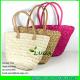 LUDA wholesale cornhusk straw handbag colored maize straw beach bags