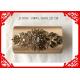 Rhinestone Flower Beaded Evening Bags , Break Open Closure Silver Glitter Clutch Bag