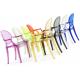 Decorative Polycarbonate Chair With Armrest Clear Louis Ghost Chair