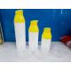 OEM custom High end airless bottle 30ml 50ml 75ml yellow color airless  bottle skincare lotion bottle