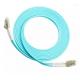 Aqua Multimode Fiber Patch Cord , LC LC Duplex Patch Cord OM3