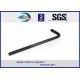 L shaped or J shaped Bent Anchor Bolts with Plain Finish or Hot Dipped Galvanized
