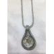 (N-98) FashionSilver Plated Clear Cubic Zircon Pendant  Women Necklace